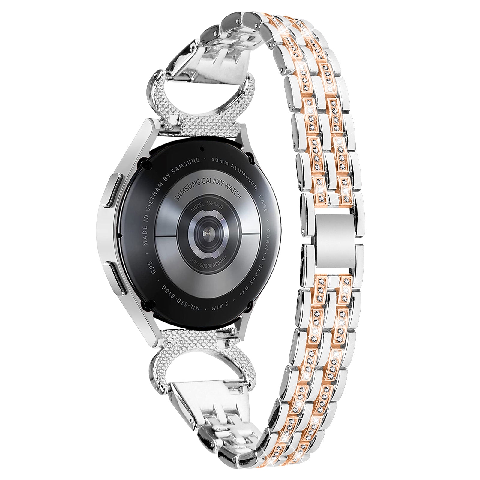 Stainless Steel Watch Band for Samsung Galaxy Watch6 40mm 44mm Watch6 Classic 43mm 47mm Watch 5 40mm 44mm Watch4 40mm 44mm Watch3 41mm 20mm 5-Bead Rhinestone Decor Bracelet Stainless Steel Watch Band for Samsung Galaxy Watch6 40mm 44mm Watch6 Classic 43mm 47mm Watch 5 40mm 44mm Watch4 40mm 44mm Watch3 41mm 20mm 5-Bead Rhinestone Decor Bracelet